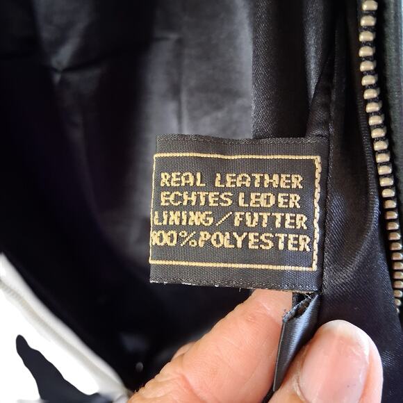 Durkee's Express American Classic Leather Mission Biker Motorcycle Jacket BLK-M - Picture 9 of 10